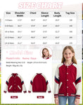 Load image into Gallery viewer, Girls Varsity Jackets Baseball Bomber Color Block Jacket Outwear With Pockets