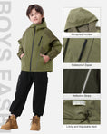 Carica l'immagine nel visualizzatore della galleria, Boys Rain Jacket Waterproof Windbreaker