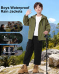 Carica l'immagine nel visualizzatore della galleria, Boys Rain Jacket Waterproof Windbreaker