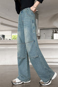 Load image into Gallery viewer, Girls Knee Stitched Wide Leg Jeans