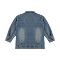 Load image into Gallery viewer, Girls Blue Ribbed Line Denim Jacket