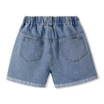Load image into Gallery viewer, Rolanko Girls Elastic Waist Jean Shorts Wide Leg Baggy Denim Shorts