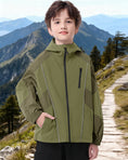 Carica l'immagine nel visualizzatore della galleria, Boys Rain Jacket Waterproof Windbreaker