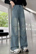 Load image into Gallery viewer, Girls Knee Stitched Wide Leg Jeans