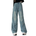 Load image into Gallery viewer, Girls Knee Stitched Wide Leg Jeans