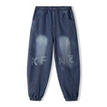 Load image into Gallery viewer, Boys Blue Patchwork Color Block Jeans