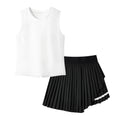 Load image into Gallery viewer, Rolanko Girls Tennis Skirt Set, UPF 50+ Tank Top & Pleated Skirt
