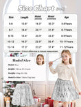 Load image into Gallery viewer, Rolanko Girls Sequin Elastic Waist Glitter Sparkly Skirt