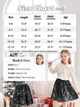 Load image into Gallery viewer, Rolanko Girls Sequin Elastic Waist Glitter Sparkly Skirt