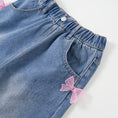 Load image into Gallery viewer, Side Pink Bow Wide Leg Jeans
