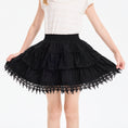 Load image into Gallery viewer, Rolanko Girls Lace Mini Skirts Ruffle Pleated Tiered High Waist Flowy Skorts