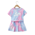 Load image into Gallery viewer, Girl's Summer Tie Dyed Short Sleeve Outfit