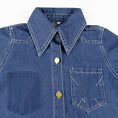 Load image into Gallery viewer, Girls Oversized Fall Denim Shirt with Pockets