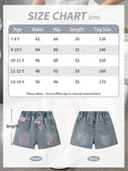 Load image into Gallery viewer, Rolanko Girls Elastic Waist Jean Shorts Wide Leg Baggy Denim Shorts