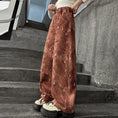 Load image into Gallery viewer, Girls red brown tie-dyed ripped jeans