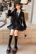 Load image into Gallery viewer, Girls formal tops pleated skirt set