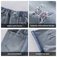 Load image into Gallery viewer, Rolanko Girls Pink Butterfly Embroidery Jeans