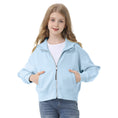 Load image into Gallery viewer, Rolanko Girls Cropped Cozy Long Sleeve Hooded Jacket