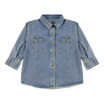 Load image into Gallery viewer, Girls Oversized Fall Denim Shirt with Pockets