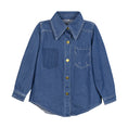 Load image into Gallery viewer, Girls Oversized Fall Denim Shirt with Pockets