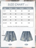 Load image into Gallery viewer, Rolanko Girls Elastic Waist Jean Shorts Wide Leg Baggy Denim Shorts