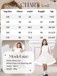 Load image into Gallery viewer, Rolanko Girls Contrast Mesh Puff Long Sleeve A-Line Dress with Belt