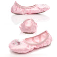 Load image into Gallery viewer, Girls Ballet Flat Shoes Dance Shoes Soft Full Split Sole Pink Bow Ballet Shoes for Kids Girls