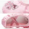 Load image into Gallery viewer, Girls Ballet Flat Shoes Dance Shoes Soft Full Split Sole Pink Bow Ballet Shoes for Kids Girls