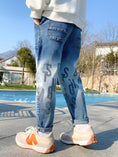 Load image into Gallery viewer, Boys' Blue Alphabet Print Jeans