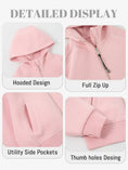 Load image into Gallery viewer, Rolanko Girls Cropped Cozy Long Sleeve Hooded Jacket
