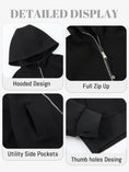 Load image into Gallery viewer, Rolanko Girls Cropped Cozy Long Sleeve Hooded Jacket