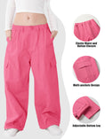 Load image into Gallery viewer, Girl's Elasticated Waist Cargo Trousers with Multi Pockets