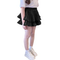 Load image into Gallery viewer, Girls 2-Layer Ruffle Mini Skirt Smocked Waist Cute Tiered Skirts with Shorts