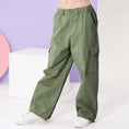 Load image into Gallery viewer, Girl's Elasticated Waist Cargo Trousers with Multi Pockets