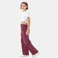 Load image into Gallery viewer, Girls Baggy Cargo High Rise Waist with Multi Pockets Wide Leg Cargos Pants