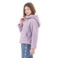 Load image into Gallery viewer, Girls Sherpa Half Zipper Fuzzy Hoodie Sweatshirt