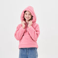 Load image into Gallery viewer, Girls Sherpa Half Zipper Fuzzy Hoodie Sweatshirt