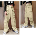 Load image into Gallery viewer, Girl's Casual High Waist Baggy Wide Leg Cargo Pants