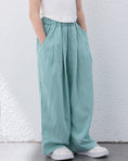 Load image into Gallery viewer, Rolanko Girls Wide Leg Pants Flowy Loose Fit Palazzo Pants for Girls Kids Linen Trousers Casual Beach