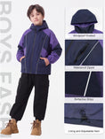 Carica l'immagine nel visualizzatore della galleria, Boys Rain Jacket Waterproof Windbreaker