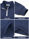 Carica l'immagine nel visualizzatore della galleria, Boys Quarter Zip Pullover, Textured Sweatshirt Long Sleeve