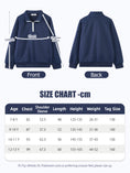 Carica l'immagine nel visualizzatore della galleria, Boys Quarter Zip Pullover, Textured Sweatshirt Long Sleeve