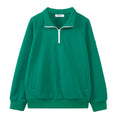 Carica l'immagine nel visualizzatore della galleria, Boys Quarter Zip Pullover, Textured Sweatshirt Long Sleeve