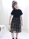 Load image into Gallery viewer, Girls Princess Dress Black Knitting Mesh Splicing Tutu Dress