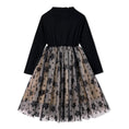 Load image into Gallery viewer, Girls Princess Dress Black Knitting Mesh Splicing Tutu Dress