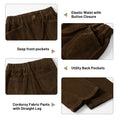 Load image into Gallery viewer, Girls Fall Solid Color Corduroy Pants