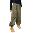 Load image into Gallery viewer, Girl's Elasticated Waist Cargo Trousers with Multi Pockets