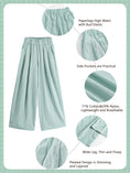 Load image into Gallery viewer, Rolanko Girls Wide Leg Pants Flowy Loose Fit Palazzo Pants for Girls Kids Linen Trousers Casual Beach