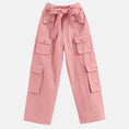 Load image into Gallery viewer, Girl's Casual High Waist Baggy Wide Leg Cargo Pants