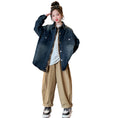 Load image into Gallery viewer, Girls Oversized Fall Denim Shirt with Pockets